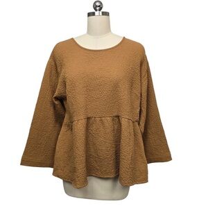 Madewell Open Back Peplum Top